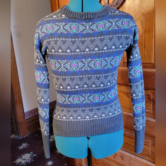 Fair Isle Sweater S XS Yule Christmas - Picture 2 of 3